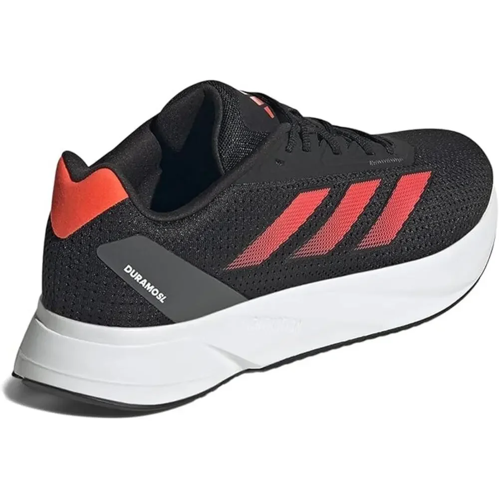 Adidas Duramo SL Men's Black Solar Red Gray Running Shoe 13 NWT